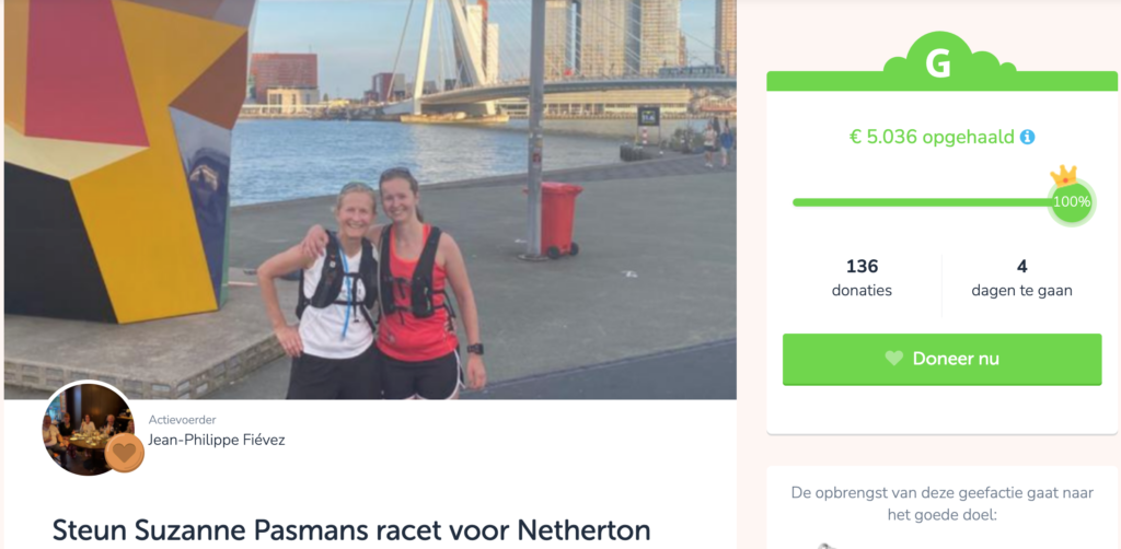 Suzanne Pasmans Rotterdam Marathon voor Netherton